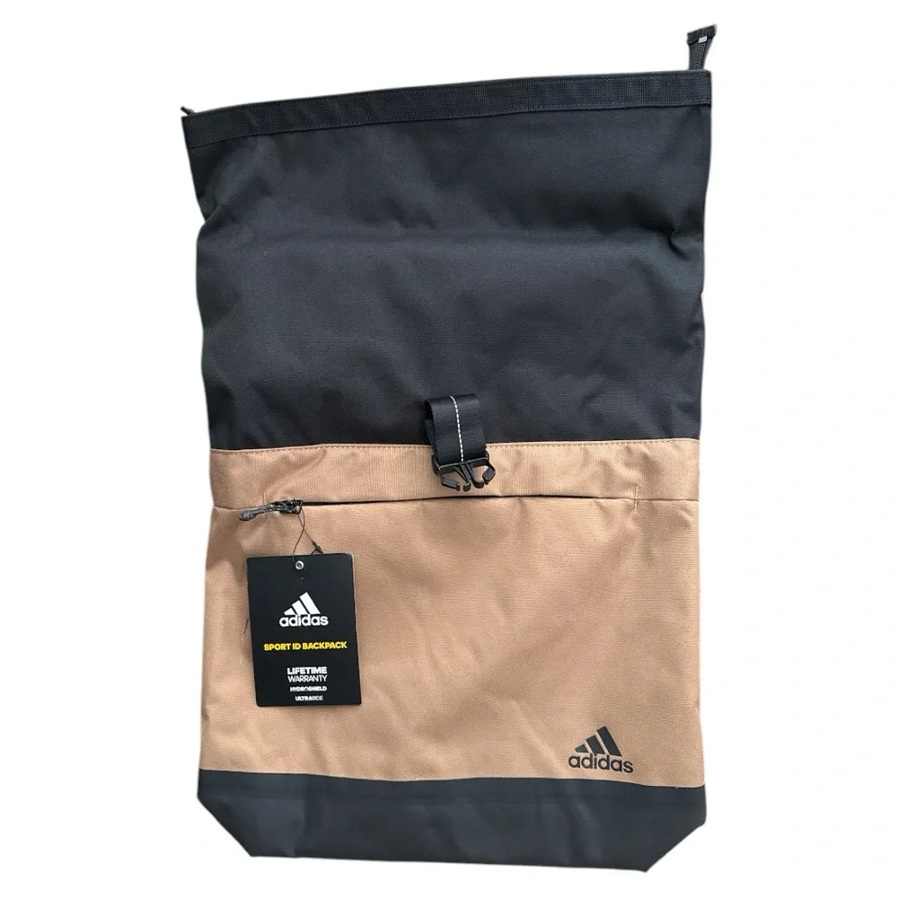 ADIDAS Sport ID Backpack medium beige cardboard / black NEW!! - Picture 3 of 5